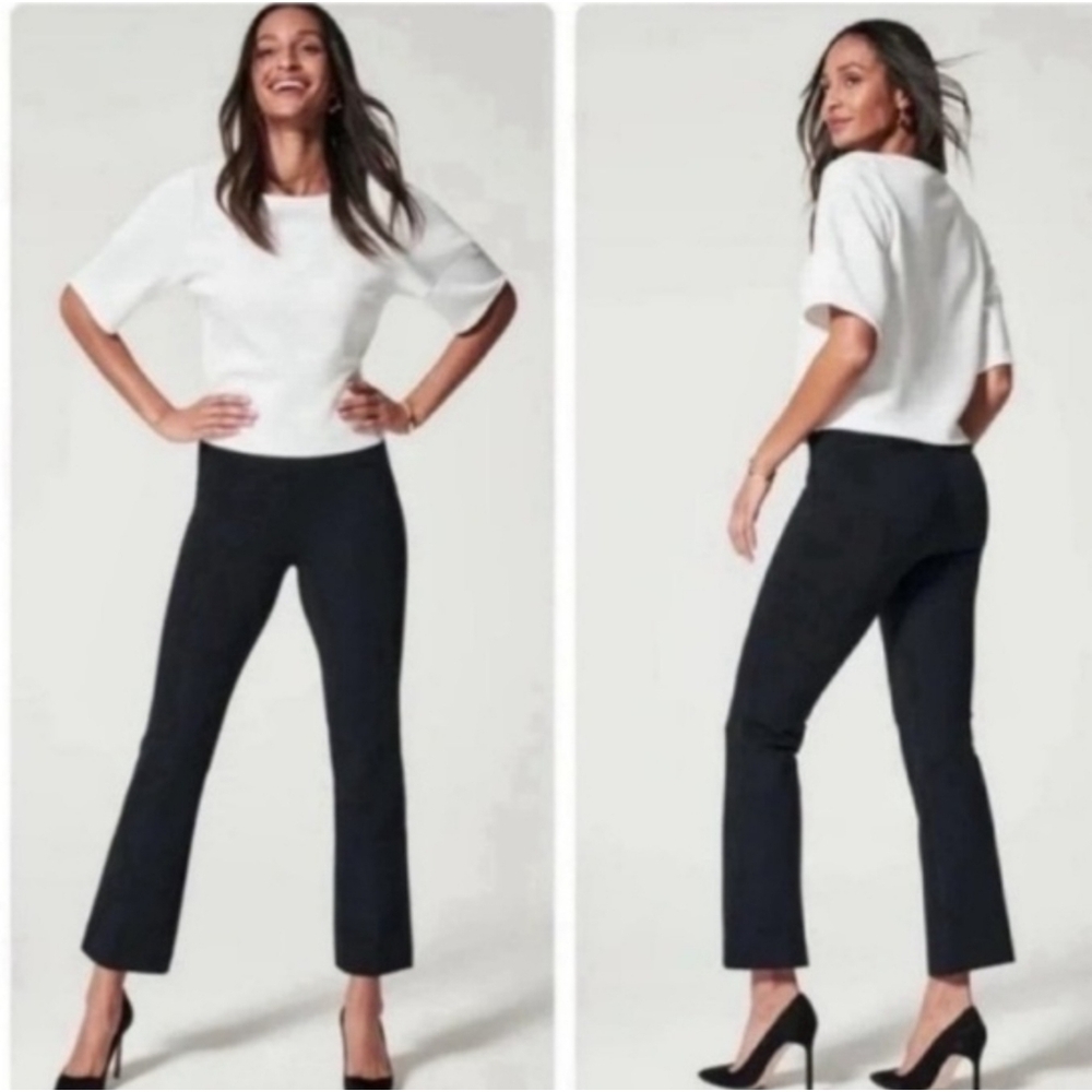 SPANX Kick Flare Ponte Knit Pants Black Size M Tall #20386T